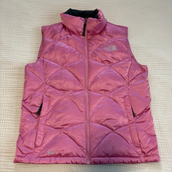 The North Face Jackets & Blazers - The North Face 550 Puffer Vest Goose Down Women's Sz Large Pink Full Zip